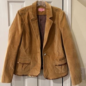 Priorities Woman’s Tan Sequin Blazer Jacket